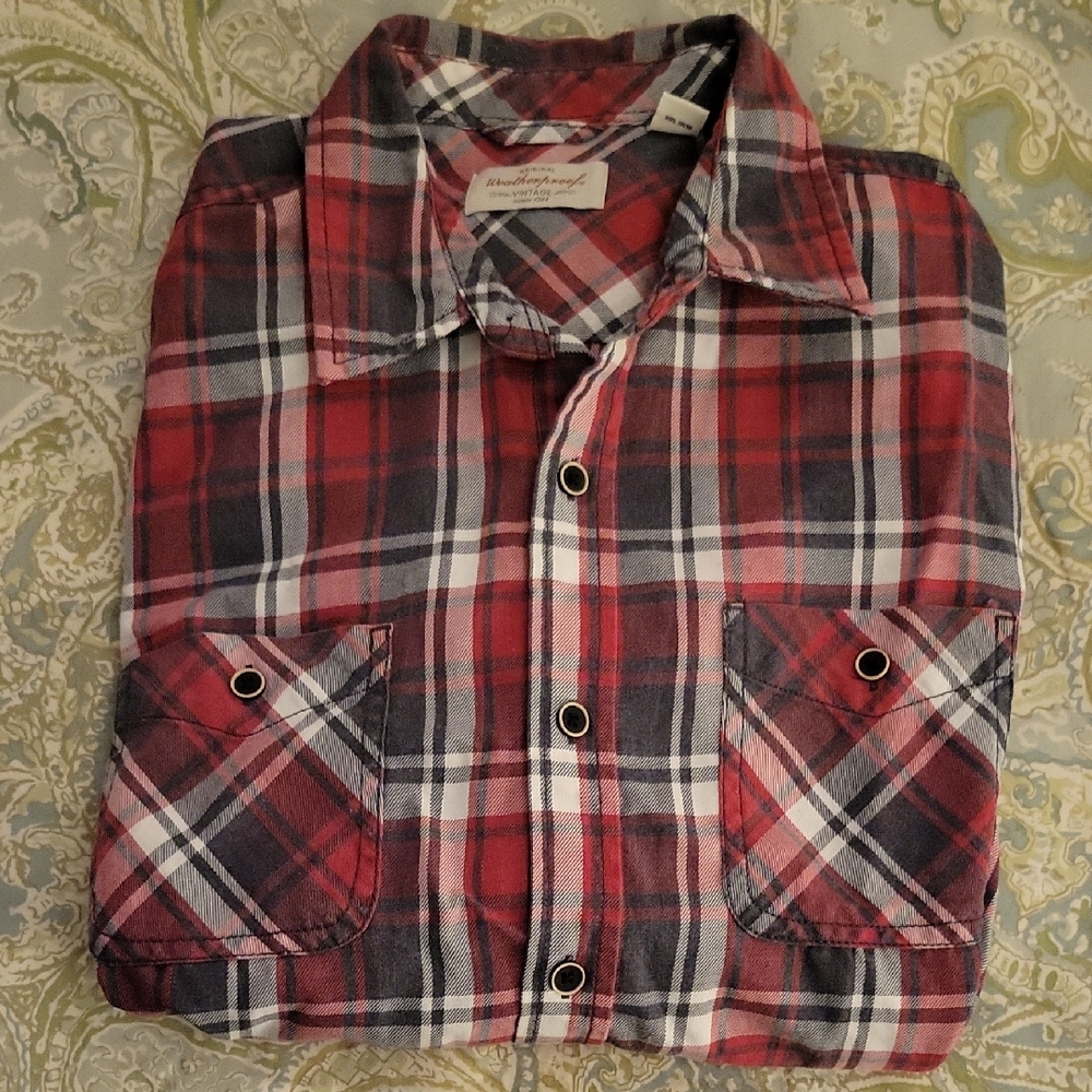 WEATHERPROOF VINTAGE Red Plaid Shirt